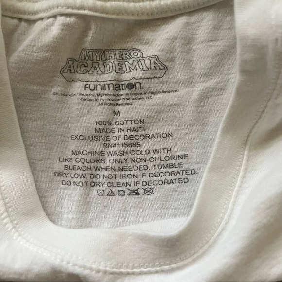 𝅺my hero academia all character white graphic T-shirt short sleeves 100% cotton - Picture 7 of 10